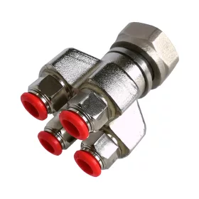   FixTrend 4 körös kis osztó, push, 8mm csőhöz Eurokón., 3/4"B