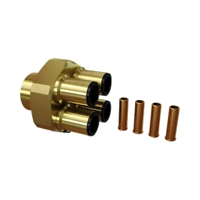   FixTrend Quattro 4 körös kis osztó, push, 8mm csőhöz 1/2"B