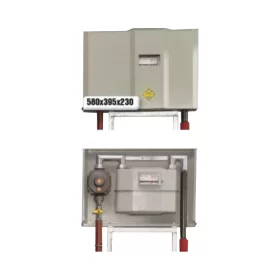   PEO T8 szabályzó és mérőállomás, előkerti, ki: PE32/DN25, összekötővel