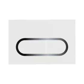   RAVAK Chrome nyomólap, 2 vízmennyiségű, fehér, 247x165mm