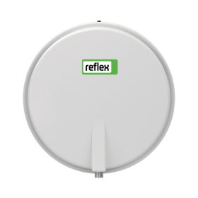   REFLEX F 8 lapos kerek fűtési tágulási tartály, 8l, 3/8", P0=0.75bar, 3bar, 70°C, feh.