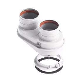   BOSCH AZ 468 szétválasztó adapter, Alu/Alu, D60/100mm ->D80/80mm