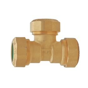 TECNOVIELLE(RB) KPE réz egál T-idom, 20x20x20mm