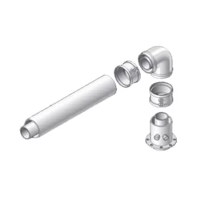   SAUNIER DUVAL vízszintes füstgáz elvezető klt gyűjtőkéménybe csatl, L500x60/100mm