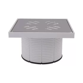   STYRON STY-505 padlórács, magasítóval, inox fedőlappal, 150x150-es ráccsal