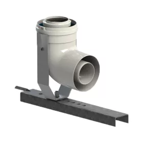   TRICOX PABK60 PPs/Alu bekötő könyök, tartó sínnel, 80/125mm