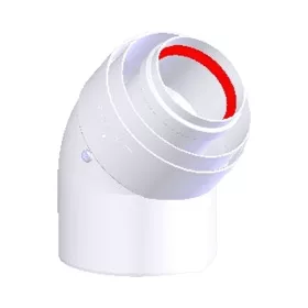   TRICOX PAKÖ502C Koncentrikus PPs/alu könyök 60/100mm 45°, (2db)