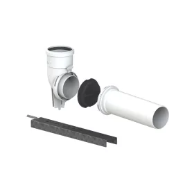   TRICOX PRBK20 PPs bekötő könyök, rövidített, tartó sínnel, 80mm