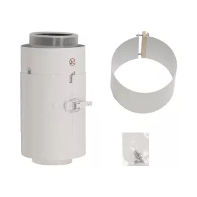   VAILLANT ellenőrző koncentrikus egyenes csőtoldat, fehér, PP, D80/125xL250mm