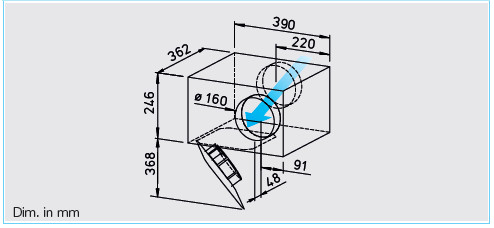 HELIOS SVS 160 K: SlimVent hangcsillapított radiális csőventilátor, ~1, 230V