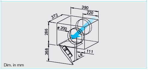 HELIOS SVS 200 K: SlimVent hangcsillapított radiális csőventilátor, ~1, 230V