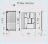 HELIOS HSW 315/6: Axiálventilátor, befalazható, műanyag belső ráccsal, ~1, 230V