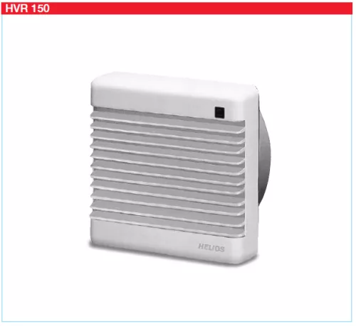 HELIOS HVR 150/2 RE: Axiálventilátor, elektromos zsaluval, forgásirány váltható, ~1, 230V