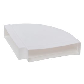   HELIOS FBH 90: Műanyag laposcsatorna elem, 90°-os könyök, vízszintes