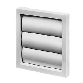   HELIOS VK 100: Túlnyomáskibocsátó zsalu, NÁ100-as csonkkal, műanyag, fehér