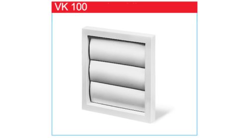 HELIOS VK 125: Túlnyomáskibocsátó zsalu, NÁ125-ös csonkkal, műanyag, fehér