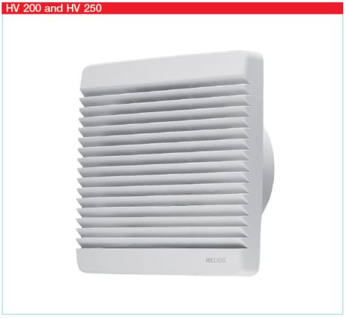 HELIOS HV 250/4 R: Axiálventilátor, műanyag belső ráccsal, ~1, 230V, forgásirány váltható