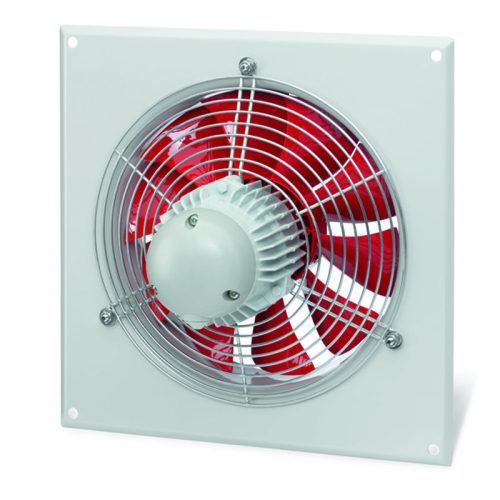 HELIOS HQD 450/8/4: Axiálventilátor, védőráccsal, négyszög lemezen, ~3, 400V, Dahlander kapcsolás