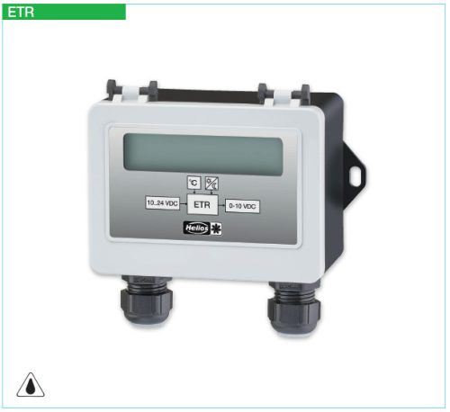 HELIOS ETR: Elektronikus hőmérsékletszabályzó, -50 - +150°C, 10-24V / 0-10V