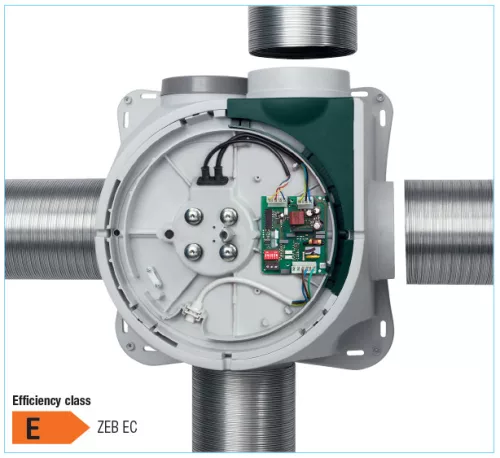 HELIOS ZEB EC: Központi elszívó ventilátor, EC-kivitel, ~1, 230V