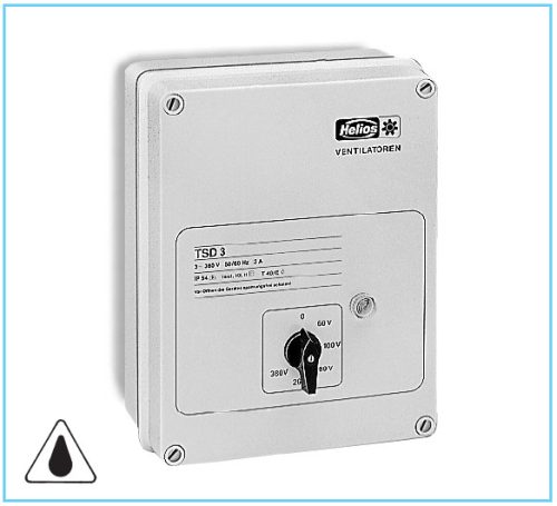 HELIOS TSD 3,0: 5 fokozatú trafós fordulatszámszabályozó, ~3, 400V, max 3A