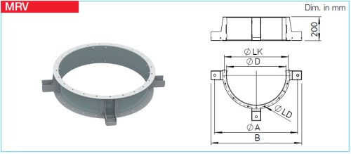 HELIOS MRV 355: Szerelőkonzol függőleges beépítéshez