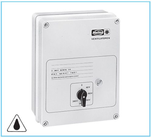 HELIOS MWS 1,5: Trafós, 5 fokozatú fordulatszámszabályozó, ~1, 230V, thermokontaktos motorvédelemmel, max 1,5A
