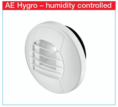 HELIOS AE Hygro 10/45: Elszívó elem, 10/45 m3/h, NÁ125, páratartalom vezérelt