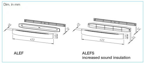 HELIOS ALEFS 30: Légbevezető elem ablakkeretbe, fehér, hangcsillapított