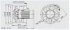 HELIOS AMW 355/4: Középnyomású axiális csőventilátor, ~1 fázis, 230V