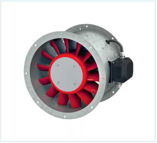 HELIOS AMD 355/4: Középnyomású axiális csőventilátor, ~3 fázis, 400V