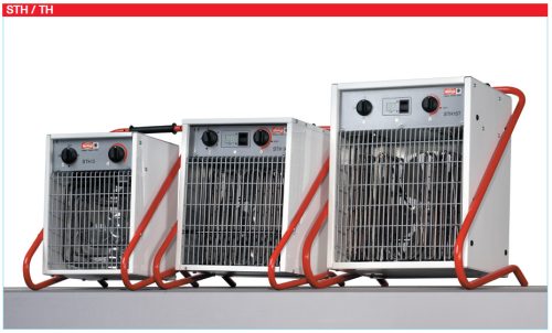 HELIOS STH 3: Hordozható elektromos fűtőventilátor, 3 kW, ~1, 230V