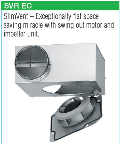 HELIOS SVR EC 160 B: SlimVent radiális csőventilátor, EC-kivitel, ~1, 230V
