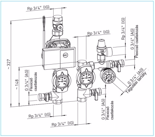 HELIOS SEWT rendszer: Indirekt talaj-folyadék hőcserélő készlet (hőcserélő, hidraulikai egység, kiegy. Tart., légtelenítő, vezérlés, PE-HD cső, etilénglikol)