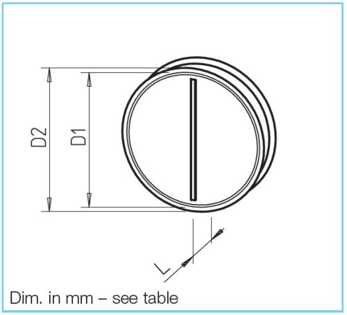 HELIOS RVE 200: Légtömör visszacsapószelep