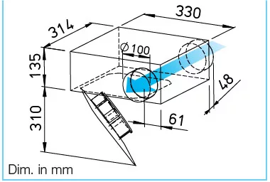 HELIOS SVR 100 C: SlimVent radiális csőventilátor, ~1, 230V