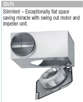 HELIOS SVR 125 B: SlimVent radiális csőventilátor, ~1, 230V