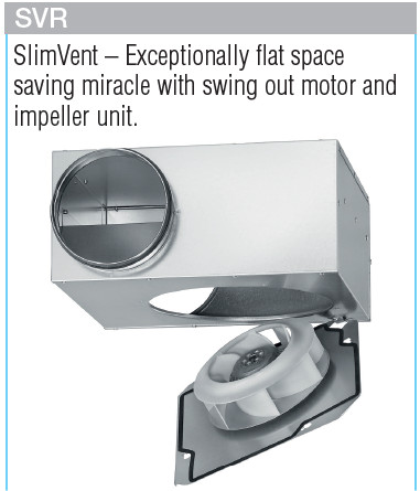 HELIOS SVR 160 K: SlimVent radiális csőventilátor, ~1, 230V