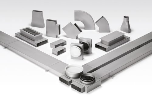 HELIOS FK-BH 150/45: Fém laposcsatorna, 50x150, 45°-os vízszintes ív