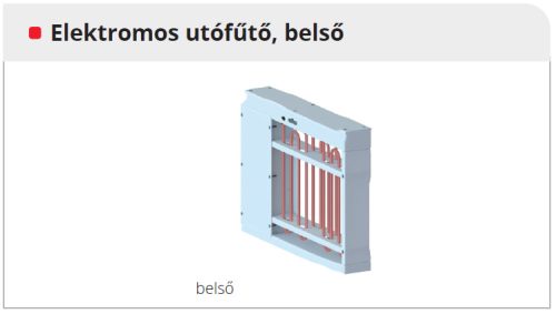 HELIOS AIR1-ENH RH 3000: Elektromos utófűtő AIR1 RH 3000-hez, belső