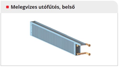 HELIOS AIR1-NH WW XC 2200: Melegvizes utófűtőkalorifer AIR1 XC 2200-hoz, belső, balos csatlakozás