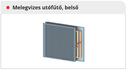 HELIOS AIR1-NH WW RH 3000: Melegvizes utófűtőkalorifer AIR1 RH 3000-hez, belső