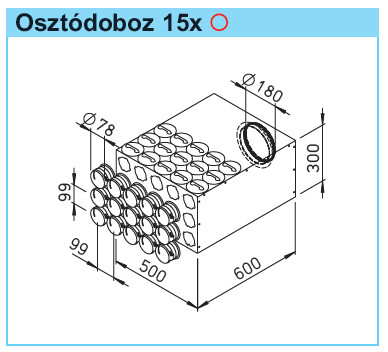 HELIOS FRS-VK 15-75/180: FlexPipe plus rendszer, NÁ75, osztódoboz