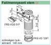 HELIOS FRS-DWK 2-51/125: FlexPipe plus rendszer, Oval, NÁ125-ös mennyezeti csatlakozó