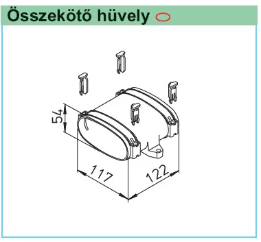 HELIOS FRS-VM 51: FlexPipe plus rendszer, Oval, csőösszekötő