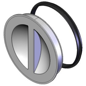   HELIOS FRS-VD 125: FlexPipe plus rendszer, NÁ75/Oval, zárókupak FlexPipe plus-DWK-hoz