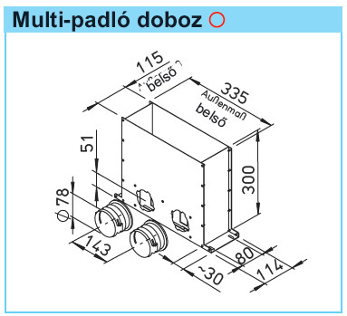 HELIOS FRS-MBK 2-75: FlexPipe plus rendszer, NÁ75, multi-padlódoboz