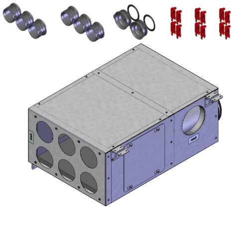 HELIOS FRS-KVK 6-75/125 L: FlexPipe plus rendszer, NÁ75, osztódoboz