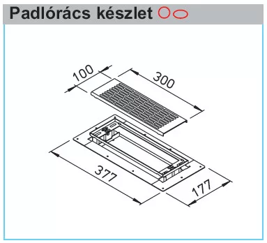 HELIOS FRS-BGS1: FlexPipe plus rendszer, NÁ75/Oval, padlórács készlet