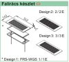 HELIOS FRS-WGS 1: FlexPipe rendszer, kifúvórács FRS-WBK 2-51-hez, vízszintes mintázattal, fehér (RAL 9003)